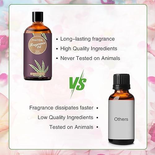 PHATOIL süßes Tabak Duftöl 100ml – Aromatherapie Öl für Diffuser, Kerzen- und Seifenherstellung