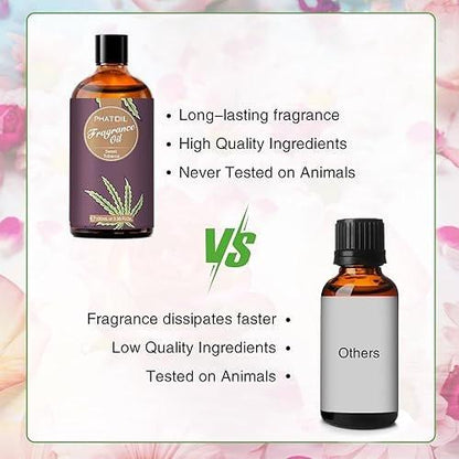 PHATOIL süßes Tabak Duftöl 100ml – Aromatherapie Öl für Diffuser, Kerzen- und Seifenherstellung