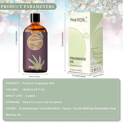 PHATOIL süßes Tabak Duftöl 100ml – Aromatherapie Öl für Diffuser, Kerzen- und Seifenherstellung