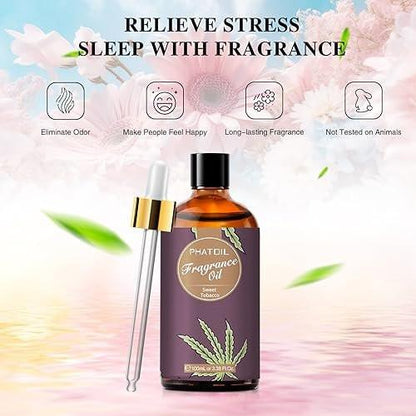 PHATOIL süßes Tabak Duftöl 100ml – Aromatherapie Öl für Diffuser, Kerzen- und Seifenherstellung