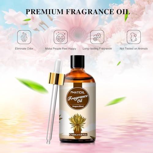 PHATOIL Drachenblut Duftöl 100ml – 3,38 Fl Oz für Aromatherapie, Diffuser, DIY Kerzen & Seifenherstellung