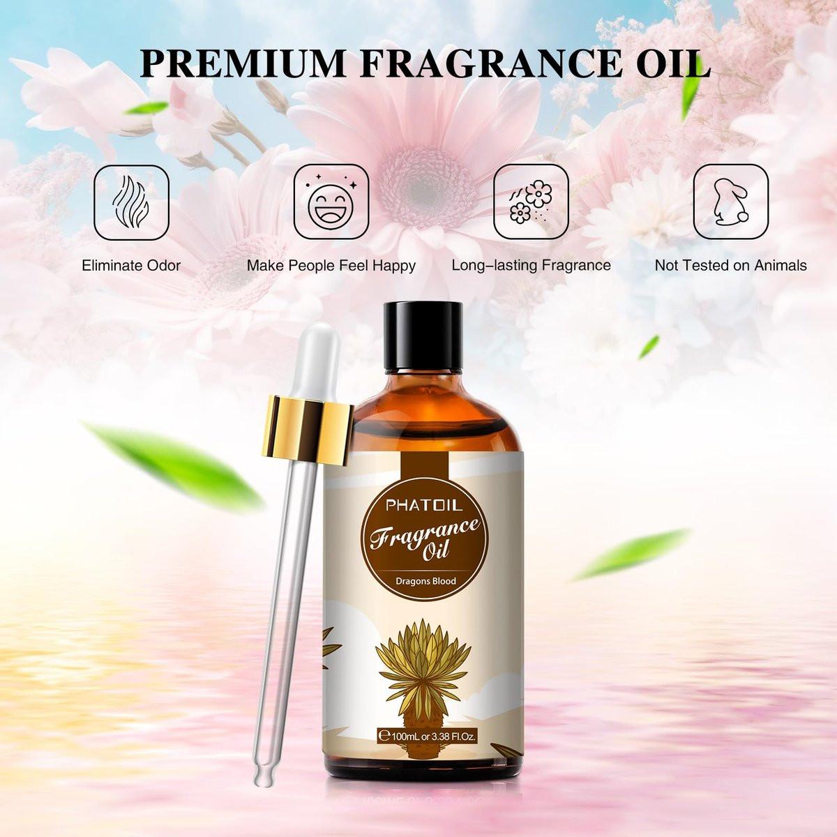 PHATOIL Drachenblut Duftöl 100ml – 3,38 Fl Oz für Aromatherapie, Diffuser, DIY Kerzen & Seifenherstellung