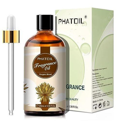 PHATOIL Drachenblut Duftöl 100ml – 3,38 Fl Oz für Aromatherapie, Diffuser, DIY Kerzen & Seifenherstellung