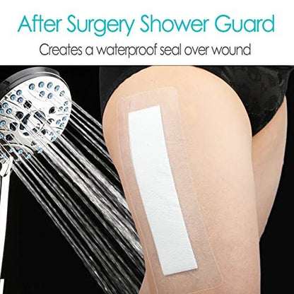 14 Stücke Wasserdichte Duschschutz-Bandage 4x10 Zoll für Knie- und Hüftoperationen, große Wunden, Inselverband mit Kleberand