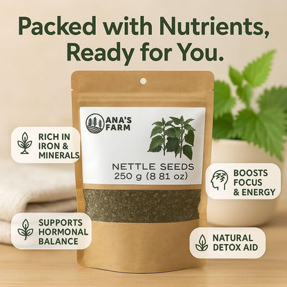 Natürliche Brennnesselsamen (Urtica dioica) - 250g Premium Qualität
