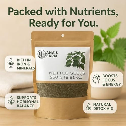Natürliche Brennnesselsamen (Urtica dioica) - 250g Premium Qualität