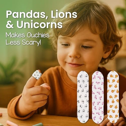Patch Kids On-The-Go Natürliche Bambus-Pflaster für empfindliche Haut – 29 Stück, kleine Größe, hypoallergen, umweltfreundlich