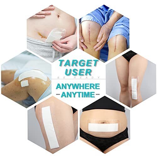 14-teiliges wasserdichtes C-Schnitt-Duschpflaster 4x8 Zoll – Bauchdeckenstraffung Narbenverband – Hysterektomie Erholung – Postoperative Wundabdeckung