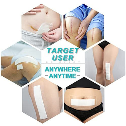 14-teiliges wasserdichtes C-Schnitt-Duschpflaster 4x8 Zoll – Bauchdeckenstraffung Narbenverband – Hysterektomie Erholung – Postoperative Wundabdeckung