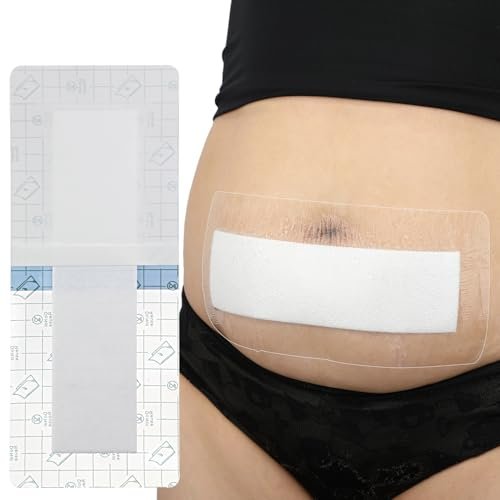 14-teiliges wasserdichtes C-Schnitt-Duschpflaster 4x8 Zoll – Bauchdeckenstraffung Narbenverband – Hysterektomie Erholung – Postoperative Wundabdeckung