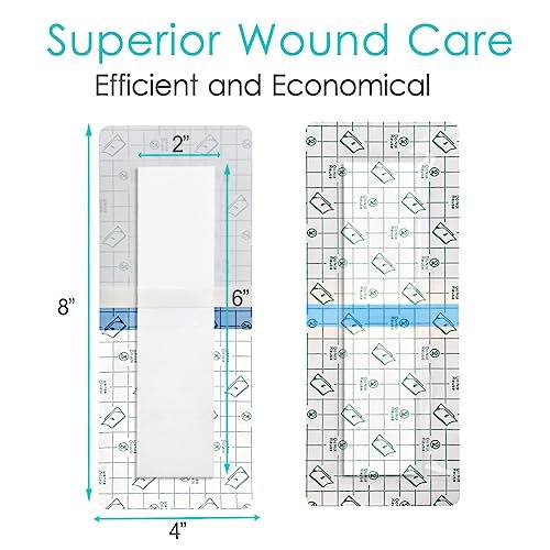 14-teiliges wasserdichtes C-Schnitt-Duschpflaster 4x8 Zoll – Bauchdeckenstraffung Narbenverband – Hysterektomie Erholung – Postoperative Wundabdeckung