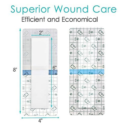 14-teiliges wasserdichtes C-Schnitt-Duschpflaster 4x8 Zoll – Bauchdeckenstraffung Narbenverband – Hysterektomie Erholung – Postoperative Wundabdeckung