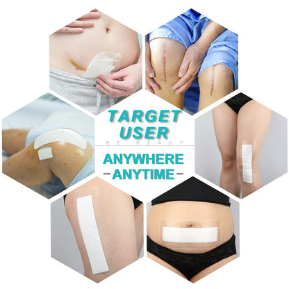 14-teiliges wasserdichtes C-Schnitt-Duschpflaster 4x8 Zoll – Bauchdeckenstraffung Narbenverband – Hysterektomie Erholung – Postoperative Wundabdeckung