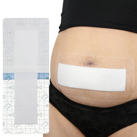 14-teiliges wasserdichtes C-Schnitt-Duschpflaster 4x8 Zoll – Bauchdeckenstraffung Narbenverband – Hysterektomie Erholung – Postoperative Wundabdeckung