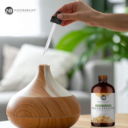 NaturoBliss 100% reines Weihrauch-Öl, therapeutische Qualität, 118 ml mit Glaspipette, ideal für Aromatherapie