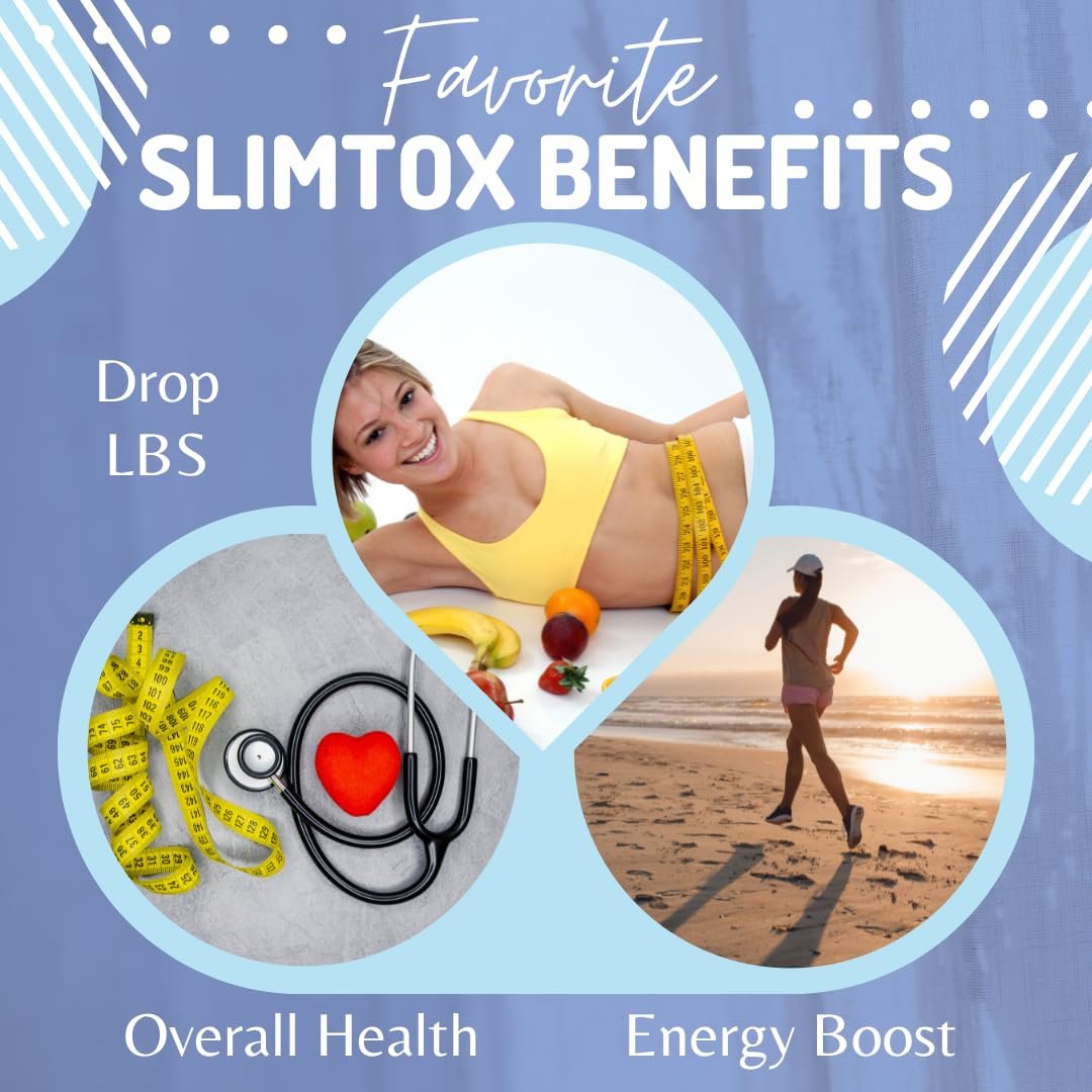 BioImmune Slimtox™ Organic 15-Tage-Darmreinigung & Detox für flachen Bauch, weniger Blähungen & Kilos mit Probiotika – Verstopfungslinderung – spült Giftstoffe aus, steigert Energie