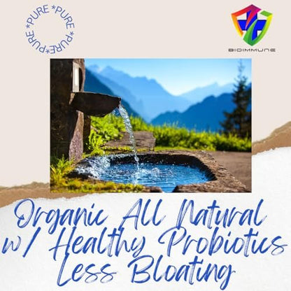 BioImmune Slimtox™ Organic 15-Tage-Darmreinigung & Detox für flachen Bauch, weniger Blähungen & Kilos mit Probiotika – Verstopfungslinderung – spült Giftstoffe aus, steigert Energie