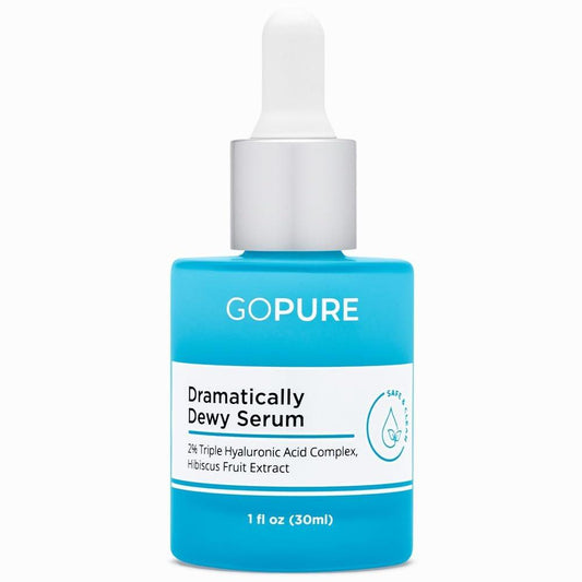 goPure Hyaluronsäure Serum – Feuchtigkeitsspendendes Gesichtsserum mit Aloe Vera und Hibiskus für sichtbar hydratisierte, glattere Haut – 30 ml