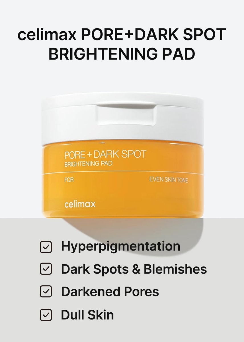 celimax Pore+Dark Spot Brightening Pad – Peeling-Pads für vergrößerte Poren mit Hyaluronsäure, Porenminimierer, nicht reizend, feuchtigkeitsspendend, für empfindliche Haut (40 Pads)