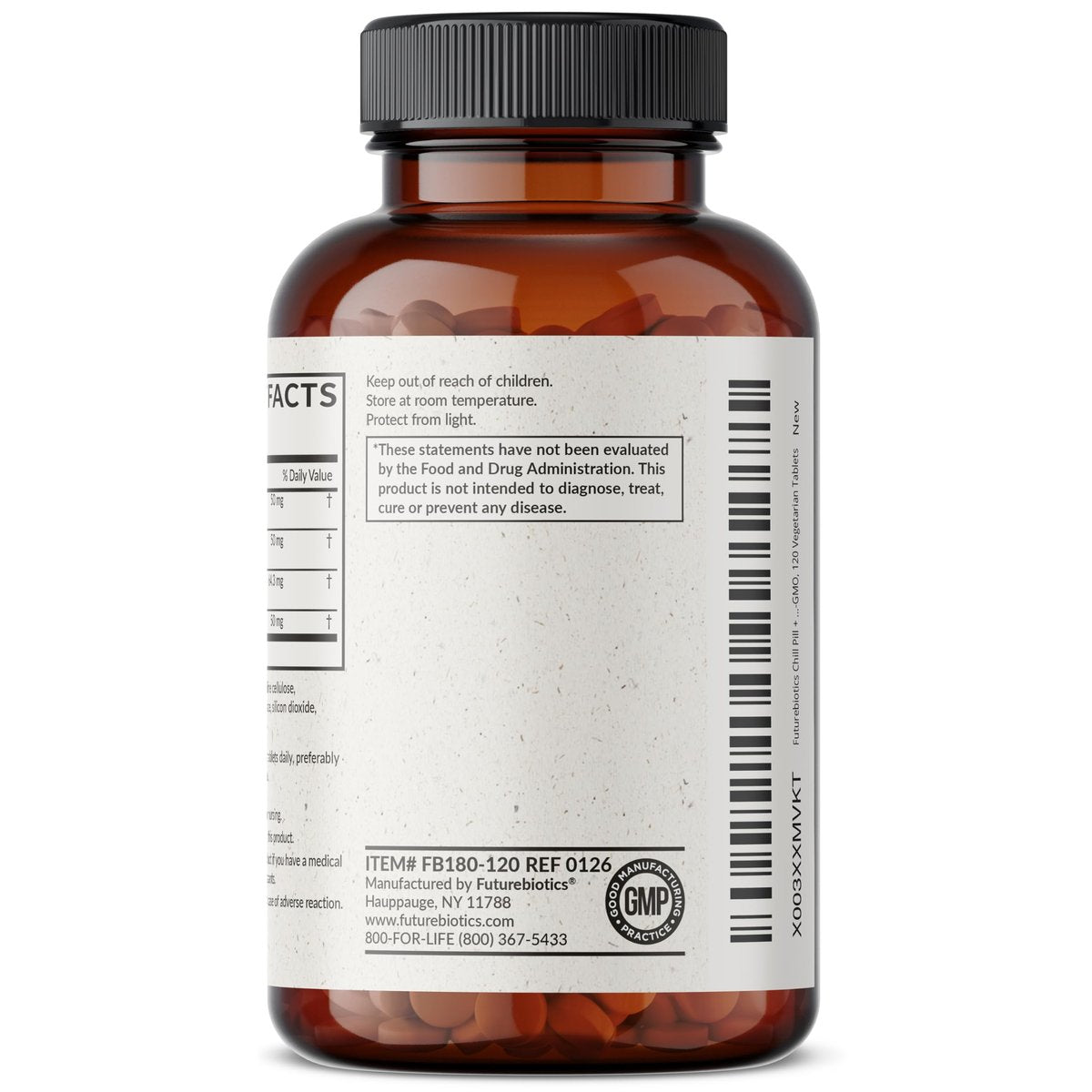 Futurebiotics Chill Pill + Ashwagandha, Rhodiola, Johanniskraut & L-Theanin – 120 vegane Tabletten, Non-GMO