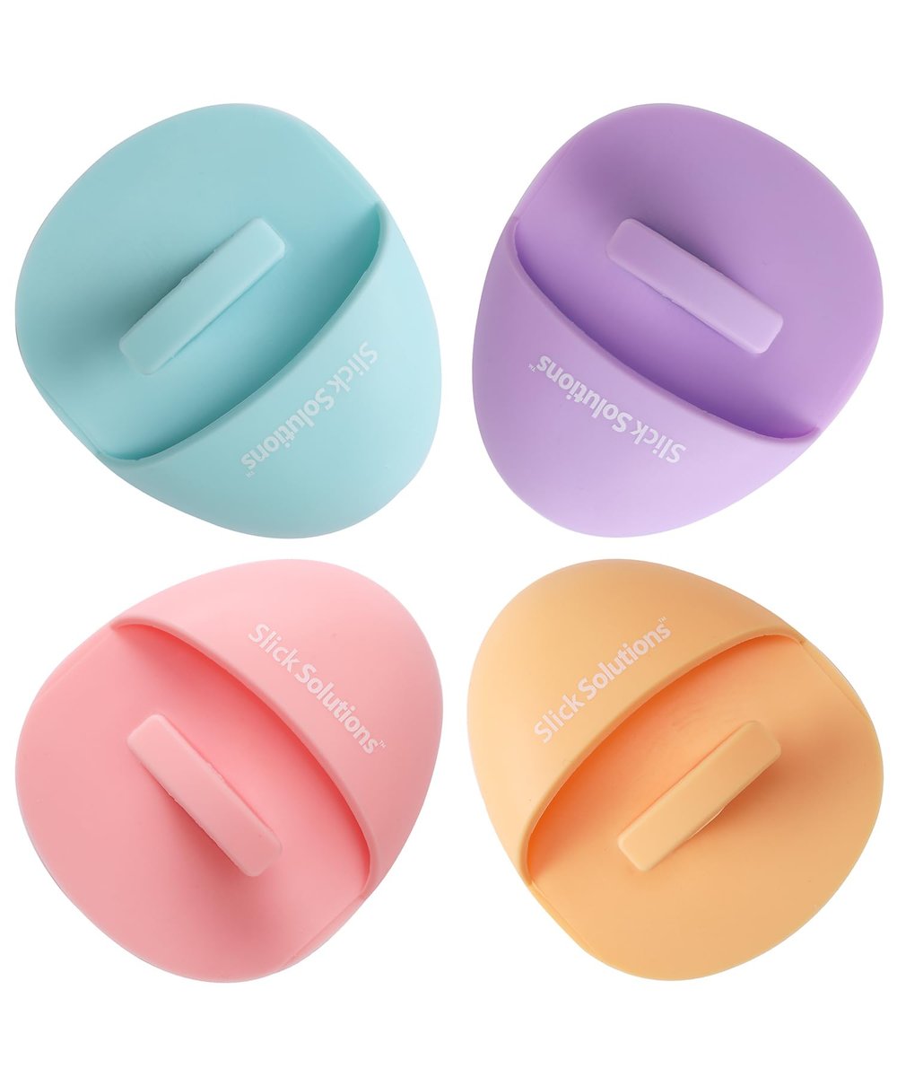 Slick Solutions Silikon-Gesichtsreinigungsbürste, 4er-Pack, Gesichtspeelingbürste, Gesichtsreiniger, Peelingbürste für die Gesichtsreinigung