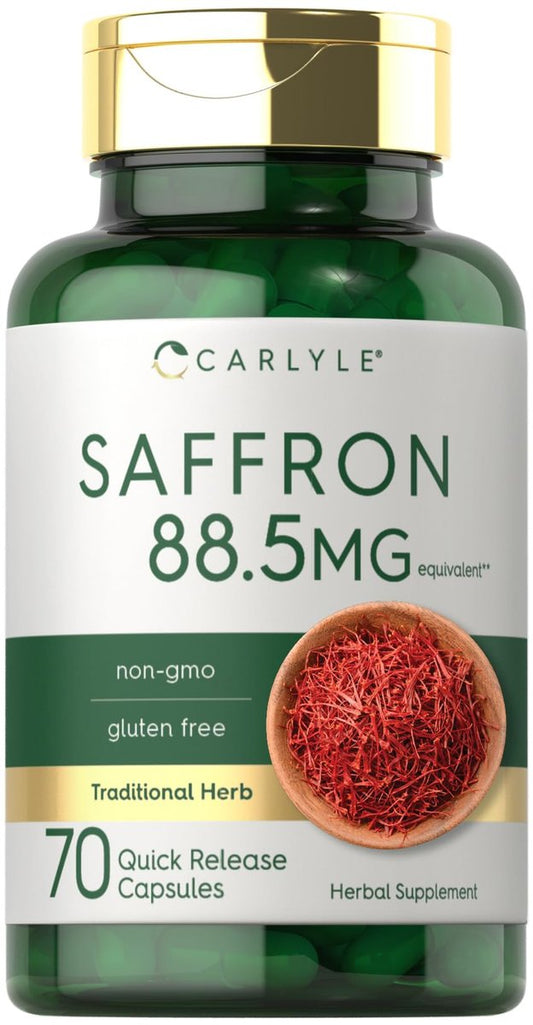 Carlyle Safran-Extrakt Nahrungsergänzungsmittel | 70 Kapseln | Für Erwachsene | Nicht-GVO & Glutenfrei