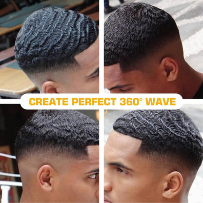 Wave Pomade für Männer – Starker Halt, einfaches Auswaschen, 360 Wellen-Training Haarcreme, Wellen Pomade für Männer fördert geschichtete Wellen, Feuchtigkeit, seidiger Glanz, Wellen Pomade mit Wellenbürste, Seiden-Durag, Wellenhaube Set (Blau)