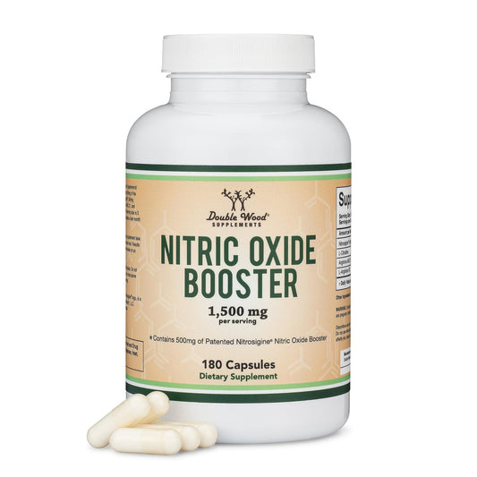 Nitric-Oxid-Booster (Stim-freier Pre-Workout) – Nitric-Oxid-Komplex mit Nitrosigine, L-Arginin und L-Citrullin (klinisch untersucht zur Steigerung des NO2-Flusses) 180 Kapseln von Double Wood