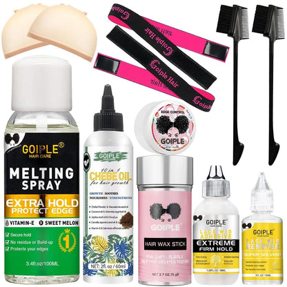 WOZUTUNT Haar-Klebemittel, 3,4 Fl Oz Lace Schmelz- und Haltespray für Perücken, Extra Halt für Closure Perücken Verlängerungen, Starker natürlicher Halt