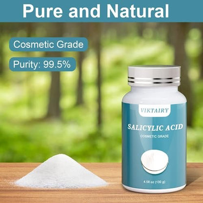 1 LB Salicylsäure-Pulver kosmetische Qualität, reine Inhaltsstoffe für die Haut ohne Zusätze, BHA-Peeling für DIY-Reiniger, Toner, Shampoo, Körperwäsche, Lotion