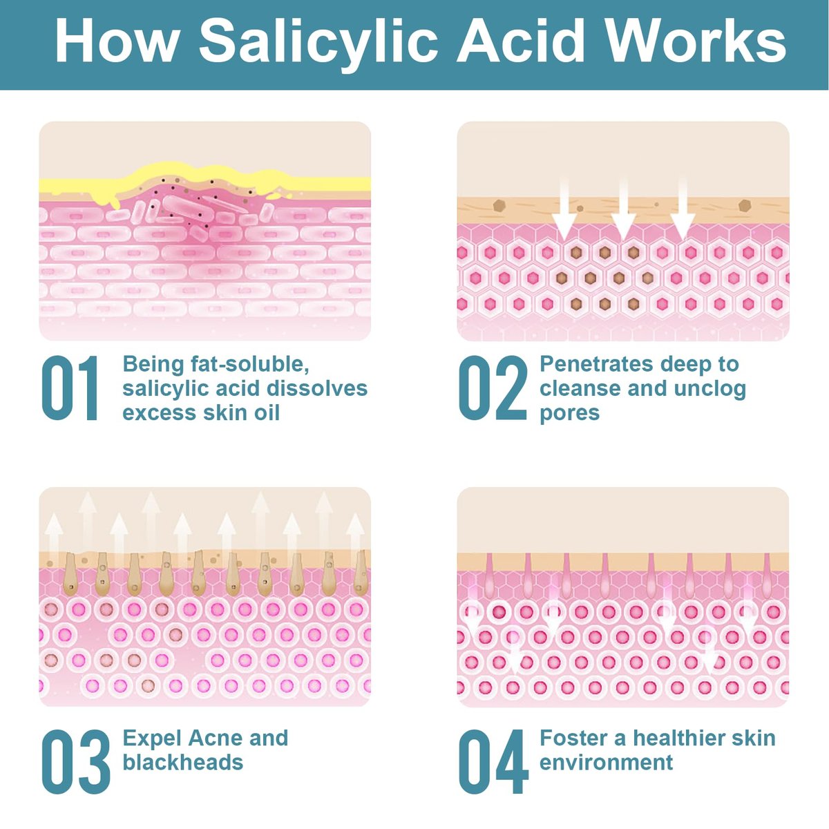 1 LB Salicylsäure-Pulver kosmetische Qualität, reine Inhaltsstoffe für die Haut ohne Zusätze, BHA-Peeling für DIY-Reiniger, Toner, Shampoo, Körperwäsche, Lotion