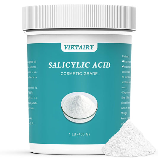 1 LB Salicylsäure-Pulver kosmetische Qualität, reine Inhaltsstoffe für die Haut ohne Zusätze, BHA-Peeling für DIY-Reiniger, Toner, Shampoo, Körperwäsche, Lotion