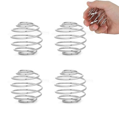 BooMetCheer 4er-Set 2,1 Zoll Große Shaker Bälle für Proteinshakes, Milchshakes und Salatdressings – 304 Edelstahl Shakerball