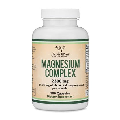 Magnesium Komplex 180 Kapseln – 426mg elementares Magnesium aus 8 verschiedenen Formen (MAG-8) – 100% des Tagesbedarfs