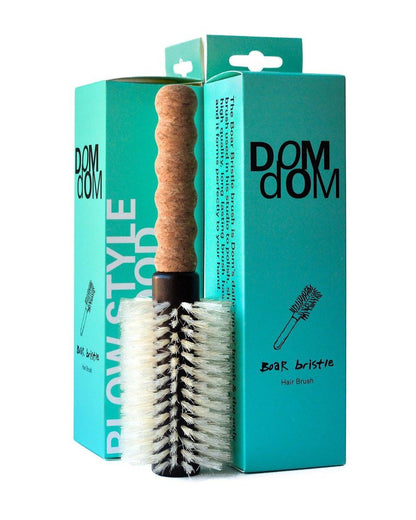 Nylon-Borsten-Haarbürste – Runde Föhnbürste, Medium 2,3" Zylinder, Antistatisch, Korkgriff