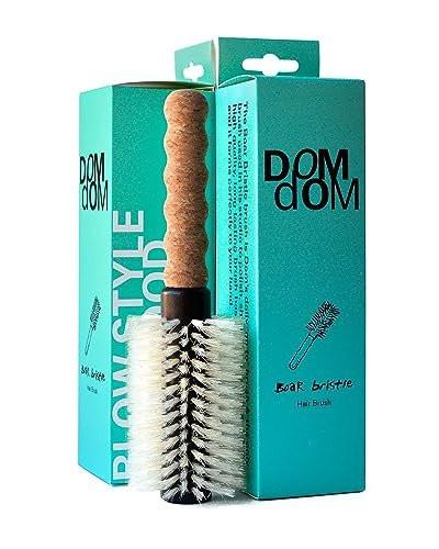 Nylon-Borsten-Haarbürste – Runde Föhnbürste, Medium 2,3" Zylinder, Antistatisch, Korkgriff