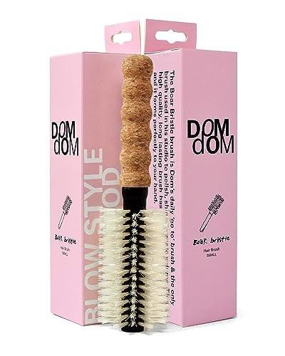 Nylon-Borsten-Haarbürste, Rundbürste zum Föhnen, kleiner 2-Zoll-Föhnbürste, antistatische Haarbürste, Kork-Komfortgriff, entwirrende Kunststoff-/Naturborsten-Haarstyling-Werkzeug