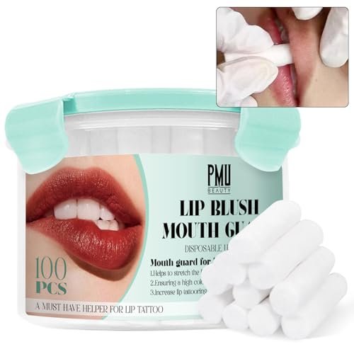 PMUBEAUTY 100 Stück Lippen-Tattoo-Dehnstab für präzises und müheloses Pigmentieren – PMU-Zubehör, Reinigungstücher