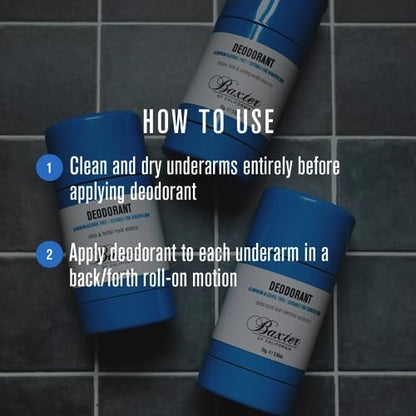 Baxter of California Deodorant – Aluminium- & alkoholfreier Clear Stick mit italienischer Limette und Granatapfel, 75 g