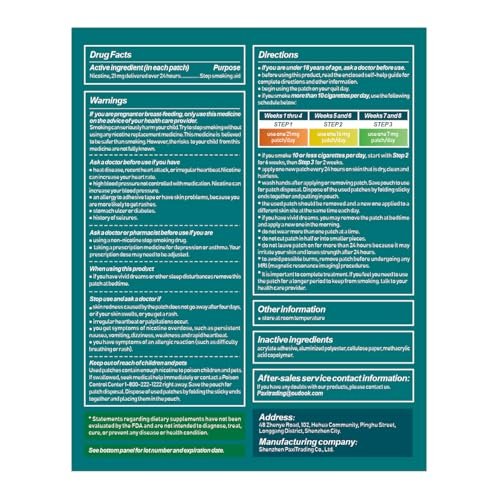 Nikotinpflaster Step 1 – 21 mg, 30 Pflaster, Wirksame Raucherentwöhnungshilfe, 24-Stunden-Nikotinpflaster