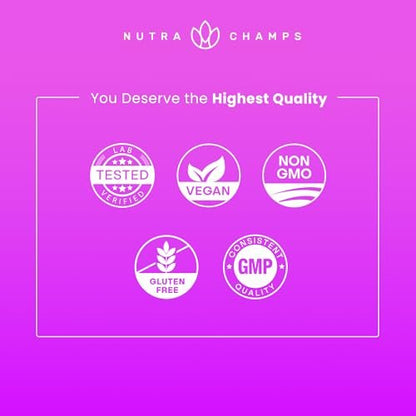 NutraChamps Zuckerfreie Biotin Gummies 10000mcg [Hochdosiert] - Gesunde Haare, Haut & Nägel für Frauen, Männer & Kinder - 5000mcg pro Gummibärchen - Vegan, Nicht-GVO, Haargesundheits-Vitamine - Himbeere