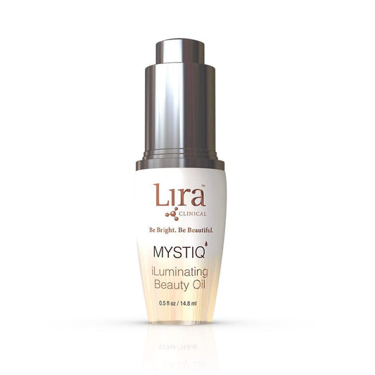 Lira Clinical MYSTIQ iLuminating Beauty Oil - Vitamin C Gesichtsöl mit Pflanzenstammzellenextrakt - Feuchtigkeitsspendend mit Argan, Baobab und Antioxidantien - Gesichtstropfen für die tägliche Hautpflege-Routine - 0,5 Oz