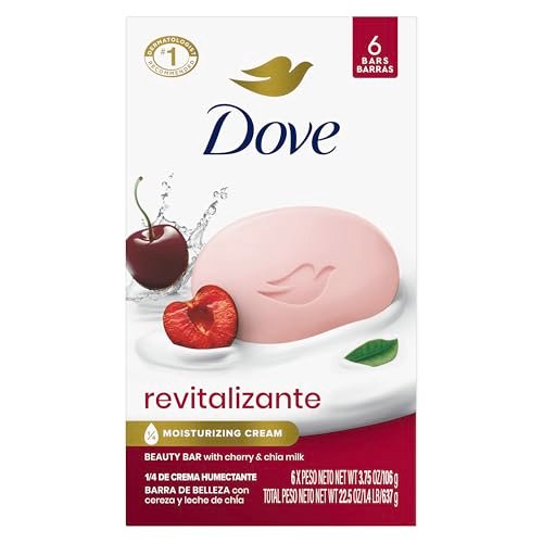 Dove Beauty Bar Seife Revitalisierend Cherry & Chia Milk – 6 x 106 g