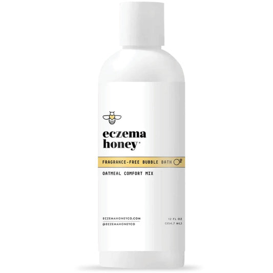 ECZEMA HONEY Duftfreies Haferflocken-Wohlfühl-Schaumbad – Sanfter Körperreiniger & Badezusatz für empfindliche Haut – Feuchtigkeitsspendende Badeartikel für Frauen, Männer & Kinder (355 ml)