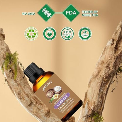 yethious Kokosöl für die Haut 100 ml – Kokosnuss Duftöl für Diffuser, Kerzenherstellung, Seife, Duftöl für Auto, Duftkerzen, Aromatherapie & Haarpflege 3,38 Fl Oz