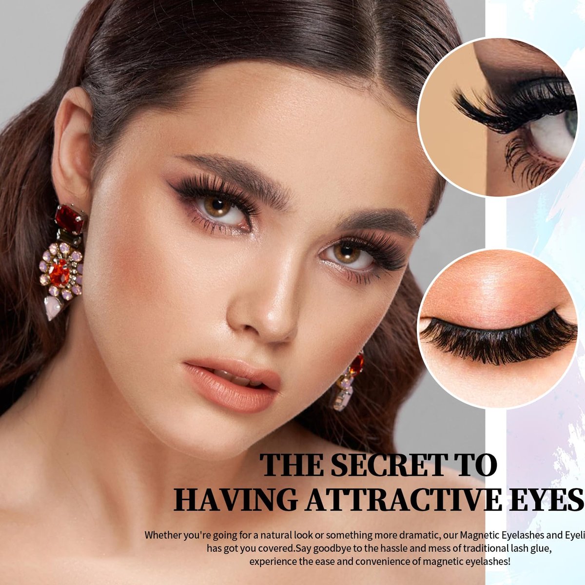 Magnetische Wimpern und Eyeliner Set – 12 Paar verschiedene 3D-Naturlook Wimpern mit Eyeliner und Pinzette, wiederverwendbar & schweißfest, kein Kleber nötig