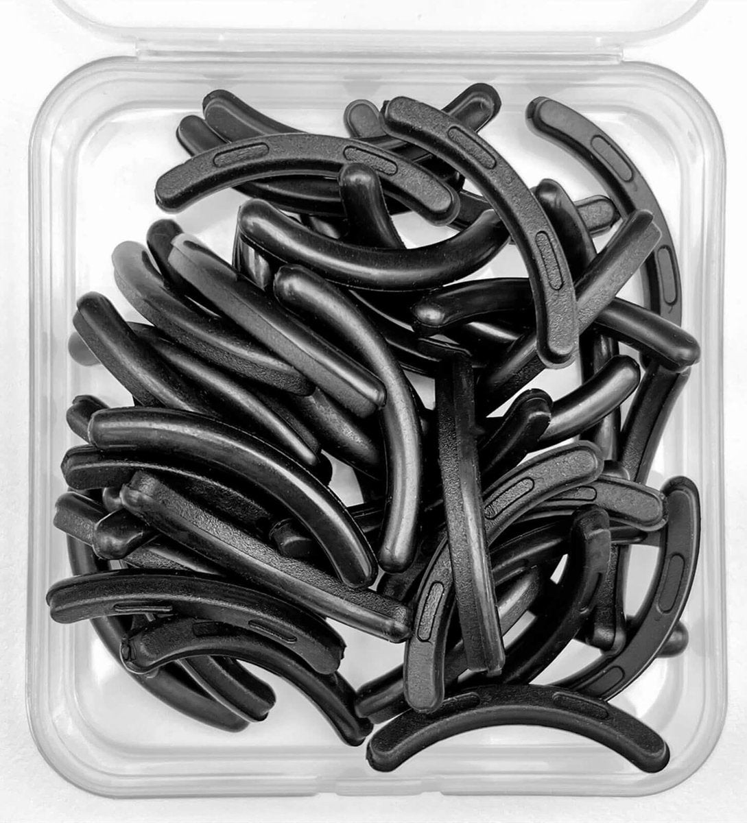 Yumflan Wimpernzangen-Ersatzpads, 80 Stück, Silikon-Gummi-Aufsätze für universelle Wimpernzangen (Schwarz)