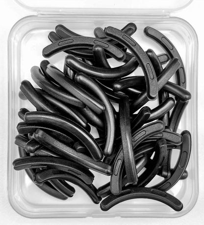 Yumflan Wimpernzangen-Ersatzpads, 80 Stück, Silikon-Gummi-Aufsätze für universelle Wimpernzangen (Schwarz)