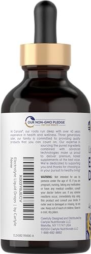 Carlyle Elektrolyt-Tropfen 118 ml | Flüssiges Hydratationspräparat für Getränke | Vegane Formel | Keto-freundlich, Nicht-GVO, Glutenfrei