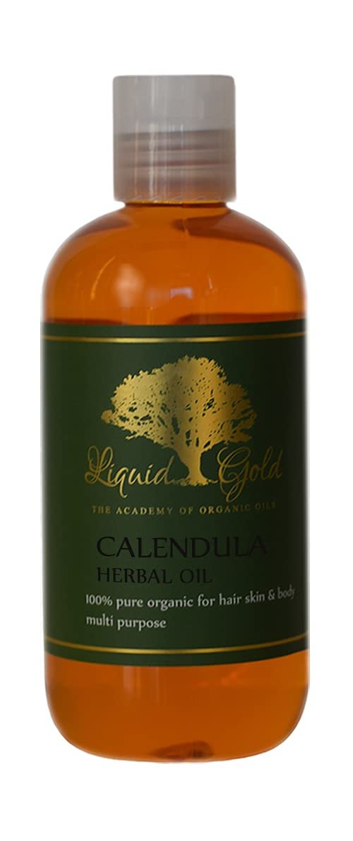 Liquid Gold Inc - 8 oz - Premium Calendula-Kräuteröl - Reines natürliches Bio-Öl für Haut, Haare und Körperpflege